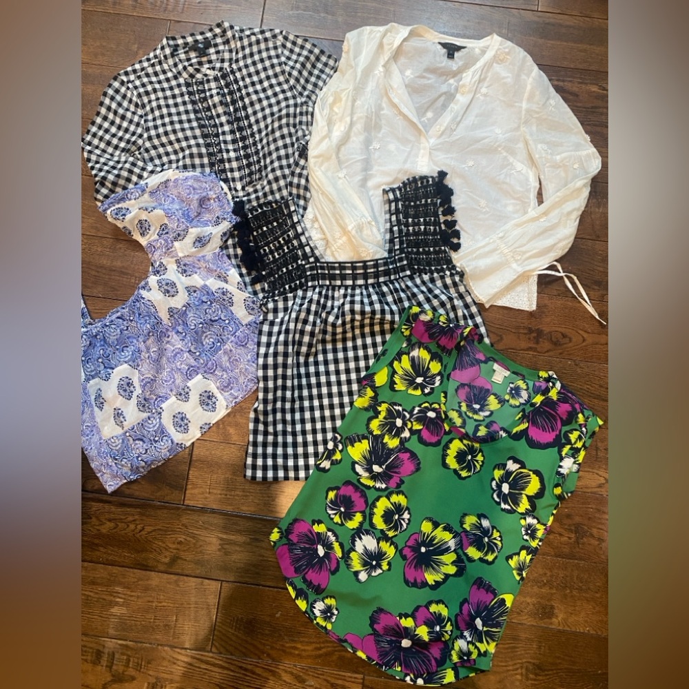 Huge lot of J Crew summer tops shirts blouses xs size 2 & 0